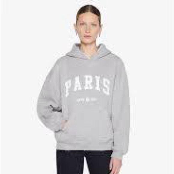 Anine Bing Tops - Anine Bing Gray "PARIS" Hoodie size small